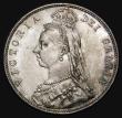 London Coins : A175 : Lot 2006 : Halfcrown 1887 Jubilee Head ESC 719, Bull 2771, Davies 641 dies 2A, lustrous UNC with some attractiv...