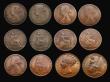 London Coins : A175 : Lot 2014 : Halfpennies in LCGS holders (11) a variety group, comprising 1846 6 over 6 with DF.I for DEI, Fine, ...