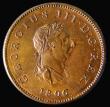 London Coins : A175 : Lot 2035 : Halfpenny 1806 Three Berries, Peck 1377 UNC with some even lustre, in an LCGS holder and graded LCGS...
