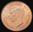 London Coins : A175 : Lot 2124 : Halfpenny 1945 Freeman 447 dies 1+K Choice UNC with around 75% lustre, in an LCGS holder and graded ...