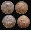 London Coins : A175 : Lot 2138 : Pennies (3) 1909 with raised dot between N and E of PENNY (a similar variety to the 1897 Penny) VG t...
