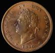 London Coins : A175 : Lot 2154 : Penny 1826 Reverse A, No Line on Saltire, Peck 1422, UNC/GEF in an LCGS holder and graded LCGS 75, E...