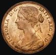London Coins : A175 : Lot 2183 : Penny 1860 Toothed Border as Freeman 10 dies 2+D, with the T of VICTORIA struck over a higher, mispl...