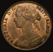 London Coins : A175 : Lot 2185 : Penny 1860 Toothed Border as Freeman 15 dies 4+D, with T over higher T in VICTORIA, LCGS Variety 91,...