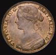 London Coins : A175 : Lot 2195 : Penny 1860 Toothed Border, as Freeman 15, dies 4+D, with central cut fishtail, and an additional dot...