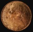 London Coins : A175 : Lot 2263 : Penny 1887 Freeman 125 dies 12+N, UNC with around 80% lustre, with numerous tone spots, in an LCGS h...