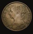London Coins : A175 : Lot 2270 : Penny 1889 as Freeman 128 dies 13+N, 14 Leaves in wreath, with 15 teeth date spacing, VF/GVF, in an ...