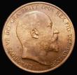 London Coins : A175 : Lot 2306 : Penny 1902 Low Tide Freeman 156 dies 1+A, the 0 of the date showing signs of an underlying character...