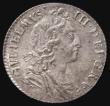 London Coins : A175 : Lot 2360 : Sixpence 1697 Third Bust, Later Harp, Large Crowns ESC 1566, Bull 1233, Lustrous UNC with hints of u...