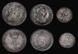 London Coins : A175 : Lot 2658 : Maundy a 3-part set 1701 comprising Fourpence ESC 1884, Bull 1313 NEF, Threepence 1701 Z-type 1 in d...