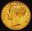 London Coins : A175 : Lot 2899 : Sovereign 1847 Marsh 30 Good Fine with some scratches in the obverse field