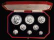 London Coins : A175 : Lot 403 : Proof Set 1911 the Eight coin silver set Halfcrown - Maundy Penny nFDC-FDC with minimal hairlines, s...