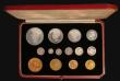 London Coins : A175 : Lot 407 : Proof Set 1937 (15 coins) Crown to Farthing including the Maundy Set, UNC to nFDC, the Halfcrown wit...