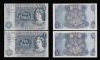 London Coins : A175 : Lot 47 : Five Pounds (4) Fforde 1967 B314 (2) prefixes 62A and 52B AU-Unc, Page 1971 B332 prefix E21 AU, Some...