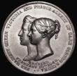 London Coins : A175 : Lot 791 : Birth of Victoria, Princess Royal 1840 46mm diameter in White Metal, unsigned, Obverse: Busts left c...