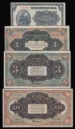 London Coins : A175 : Lot 96 : China Russo Asiatic Bank 1917 issues 50 Kopeks Pick S473 EF,  1 Ruble Pick S474 Fine, 3 Rubles S475 ...