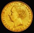 London Coins : A176 : Lot 1011 : Portugal 5000 Reis 1863 KM#508 EF with some contact marks, a scarce two-year issue, by far the lowes...