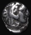 London Coins : A176 : Lot 1100 : Ancient Greece - Macedonia Silver Drachm Alexander III (310-301BC) Kolophon Mint, Obverse: Head of H...