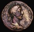 London Coins : A176 : Lot 1120 : Roman Sestertius Commodus AD181 Obverse: Laureate and draped bust right M COMMODVS ANTONINVS AVG. Re...