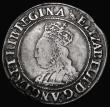 London Coins : A176 : Lot 1139 : Shilling Elizabeth I Second issue S.2555 mintmark Martlet, 5.94 grammes, Fine or slightly batter/NVF...