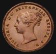 London Coins : A176 : Lot 1347 : Half Farthing 1853 Copper Proof, die axis upright, Peck 1601 a few small rim nicks and a thin scratc...