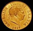 London Coins : A176 : Lot 1360 : Half Sovereign 1817 Marsh 400, S.3786 AU/GEF and lustrous a very attractive example and rare thus