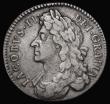 London Coins : A176 : Lot 1496 : Halfcrown 1687 ESC 498, Bull 753 Fine/About Fine