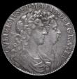 London Coins : A176 : Lot 1498 : Halfcrown 1689 1st Busts 1st Shield Caul and interior frosted Pearls ESC 503 GEF and graded 70 by CG...