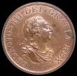 London Coins : A176 : Lot 1561 : Halfpenny 1799 5 incuse gunports Peck 1248 lustrous Unc and graded 82 by CGS 
