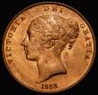 London Coins : A176 : Lot 1645 : Penny 1858 Large Date, No WW, Peck 1518 UNC with around 70% lustre