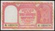 London Coins : A176 : Lot 175 : India, Reserve Bank of India 10 Rupees Gulf series red issue Pick R3 c.1950s-60s series Z/13 035478 ...