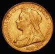 London Coins : A176 : Lot 2059 : Sovereign 1900P Marsh 172, S.3876 Good Fine or better/VF, one of only three dates in the Veiled Head...