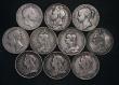 London Coins : A176 : Lot 2266 : Crowns (10) 1819 LIX, 1821, 1844 Star Stops, 1845 Cinquefoil Stops, 1889, 1890, 1891, 1893 LVI, 1895...