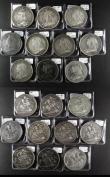 London Coins : A176 : Lot 2269 : Crowns (20) 1888 ESC 298, Bull 2587, Davies 481 dies 1B VG, the reverse better, 1893 LVI Wider space...