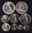 London Coins : A176 : Lot 2294 : Double Florins to Groats (9) Double Florin 1887 Roman 1 ESC 394, Bull 2695 EF with some hairlines, T...