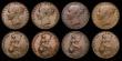 London Coins : A176 : Lot 2301 : Farthings (4) 1857 Peck 1585 AU/GEF, 1858 (3) Peck 1586 EF/NEF, GVF and Good Fine