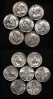 London Coins : A176 : Lot 2312 : Florins (14) 1893, 1897, 1901, 1914, 1916, 1919, 1920, 1921, 1923, 1928, 1931, 1932, 1935, 1936, the...