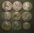 London Coins : A176 : Lot 2377 : Halfpennies George III Contemporary Counterfeits (8) and Farthing George III Contemporary Counterfei...