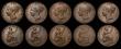 London Coins : A176 : Lot 2395 : Pennies (5) 1841 REG No Colon, Peck 1484 VF, 1853 Ornamental Trident Peck 1500 VF, 1854 Ornamental T...