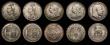 London Coins : A176 : Lot 2423 : Shillings (5) 1889 Large Jubilee Head ESC 1355, Bull 3142, Davies 987 dies 3D EF, 1891 ESC 1358, Bul...