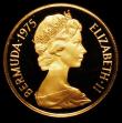 London Coins : A176 : Lot 614 : Bermuda $100 Gold 1975 Royal Visit KM#24 FDC in the Royal Mint box of issue with certificate