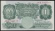 London Coins : A176 : Lot 84 : One Pound Peppiatt B238 issued 1934, last series 08Z 732714, Pick363c, Unc or near so