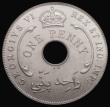 London Coins : A176 : Lot 860 : British West Africa Penny 1937KN Format 180, KM#19, in a PCGS holder and graded SP64, we note the Fo...