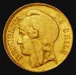 London Coins : A176 : Lot 872 : Chile Five Pesos Gold 1895 KM#153 GEF and lustrous, the edge milling weak from 12 o'clock to 4 ...