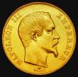 London Coins : A176 : Lot 903 : France 50 Francs Gold 1857A KM#804.1 EF/GEF and lustrous with some small edge nicks