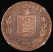 London Coins : A176 : Lot 924 : Guernsey Eight Doubles 1934H Proof S.7214A in an NGC holder and graded PF62 RB, only 500 pieces mint...