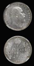 London Coins : A176 : Lot 929 : India (2) Quarter Rupee 1905 Calcutta Mint KM#506 in an NGC holder and graded MS63, Two Annas 1908 C...