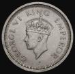 London Coins : A176 : Lot 937 : India One Rupee 1945 Large 5, Bombay Mint KM#557.1 GVF/EF Very Rare