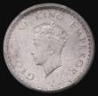 London Coins : A176 : Lot 940 : India Quarter Rupee 1940 Bombay Mint, Mule with 1939 obverse type (Long Trefoils), paired with new r...