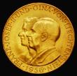 London Coins : A176 : Lot 990 : Liechtenstein 50 Franken Gold 1956 Franz Josef II and Princess Gina Y#16 UNC or near so and lustrous...